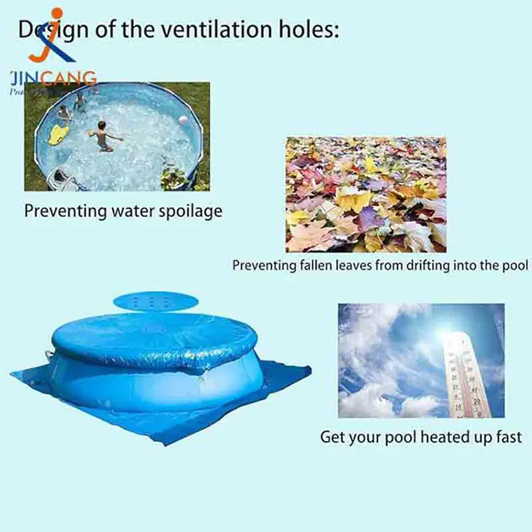 Kék Tarpaulin PE úszómedence burkolata